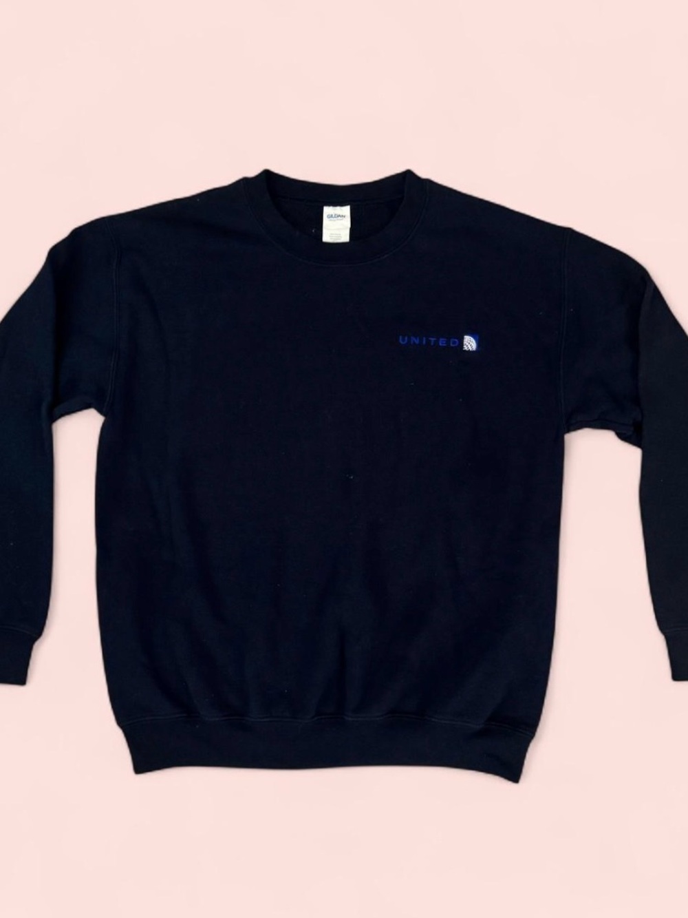 United Airlines Gildan Navy Crewneck Sweatshirt
